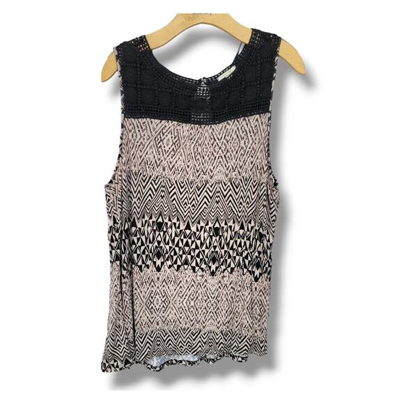 Pleione women's Plus Size Sleeveless brown and black blouse  - 1x - Picture 1 of 6